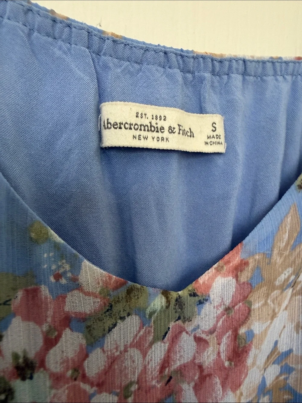 Abercrombie & Fitch Periwinkle Floral Maxi Dress